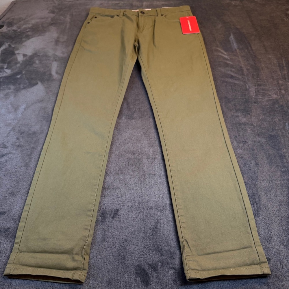 Lucky Brand Skinny Stretch Jeans Aloe Green Womens Size 16 30x30"‎ NWT